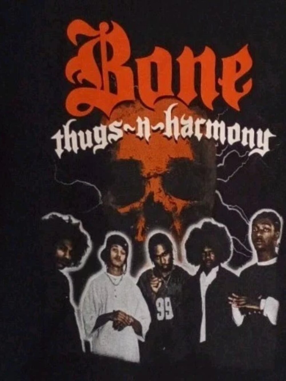 Bone Thugs-N-Harmony Black Graphic T-Shirt Mens Size Medium Graphic Tee Rap Y2k - Picture 2 of 4